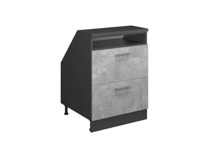 Vicco Dachschrägenschrank Rion, Beton/Anthrazit