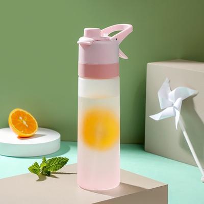 Universal Stock Gradient Sports Water Bottle Reusable Plastic Gym Water Bottle For Daily Hydration pink