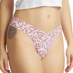 Hanky Panky Printed Original Rise Thong Weiß Muster Nylon One Size Damen