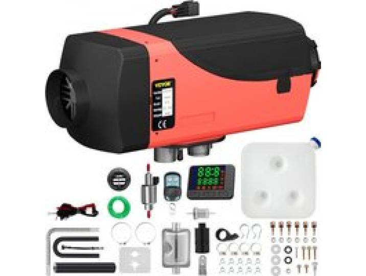 VEVOR Chauffage Diesel 12V 2KW Réchauffeur d'air diesel kit de réchauffeur d'air en aluminium carburateur en plastique pour voiture camions RV Croisières avec silencieux