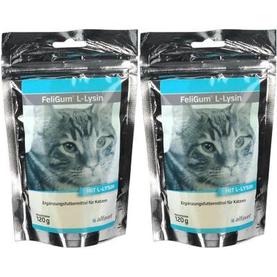 Feligum L-Lysin Kaudrops f.Katzen 2x 2x120 g Kaudragees