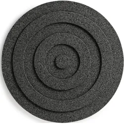 Circles Untersetzer für heißes Geschirr schwarz aus Kork
