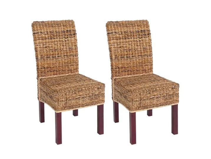 CHEFGASTRO 2er-Set Esszimmerstuhl Korbstuhl Stuhl Malibu Bananengeflecht HxBxT 96x46x41cm Sitzhöhe 46cm hell ohne Kissen