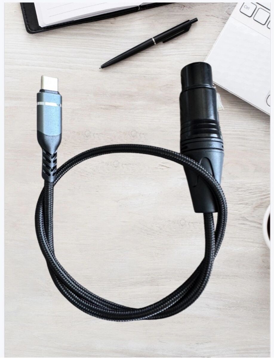 INF XLR Stecker auf Buchse Audiokabel – geschirmt, angelschnur-geflochtenes Kabel mit Legierungssteckern, phantomspeisung 2 m