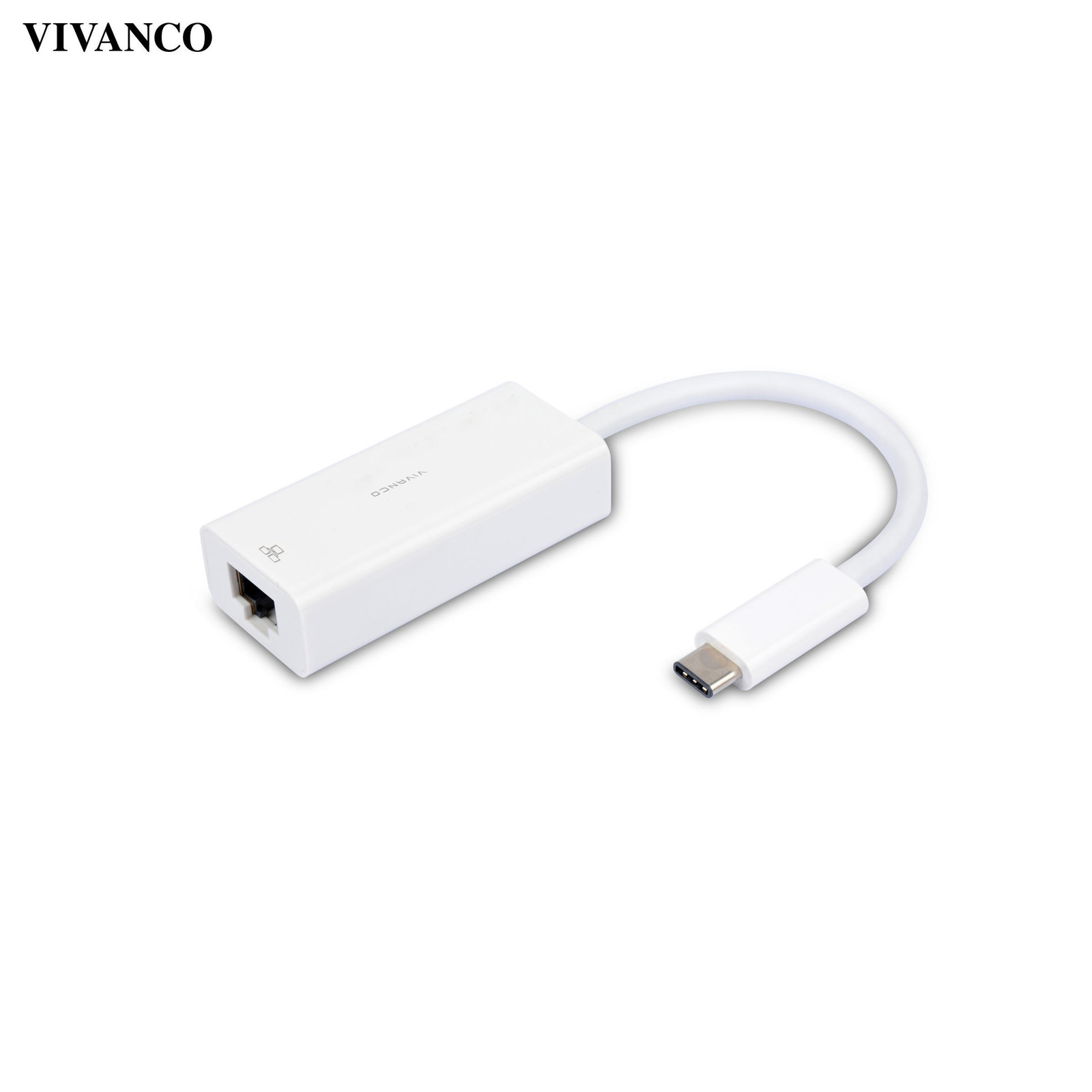 ViVanco USB-C naar RJ45 Ethernet Kabel, 1000 Mbit/s, Wit