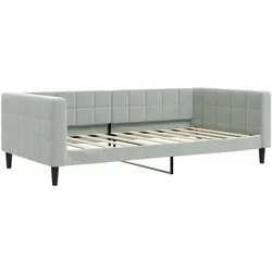 vidaXL Tagesbett Hellgrau 100x190 cm Samt