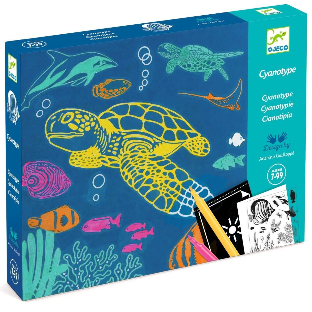 Djeco Creatief atelier cyaanprint Onderwatertaferelen