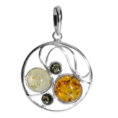 Kettenanhänger OSTSEE-SCHMUCK "Ostsee-Schmuck Anhänger Smilla Anhänger Smilla", weiß, Schmuckanhänger, Damen, 48 x 26mm, Silber 925 (Sterlingsilber), 5,3 g, Kettenanhänger