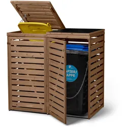 Tchibo - 2er-Mülltonnenbox mit vielseitigen Stellmöglichkeiten - 132x84x126cm - schwarz -