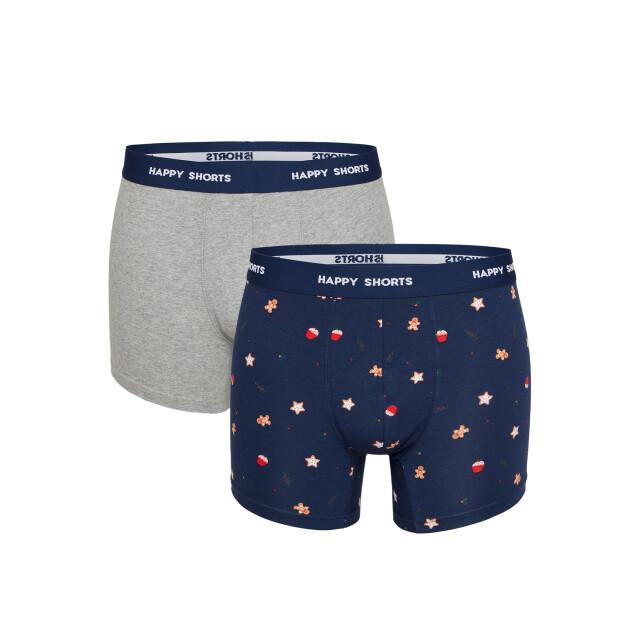 Happy Shorts 2-pack kerst boxershorts heren koekjes