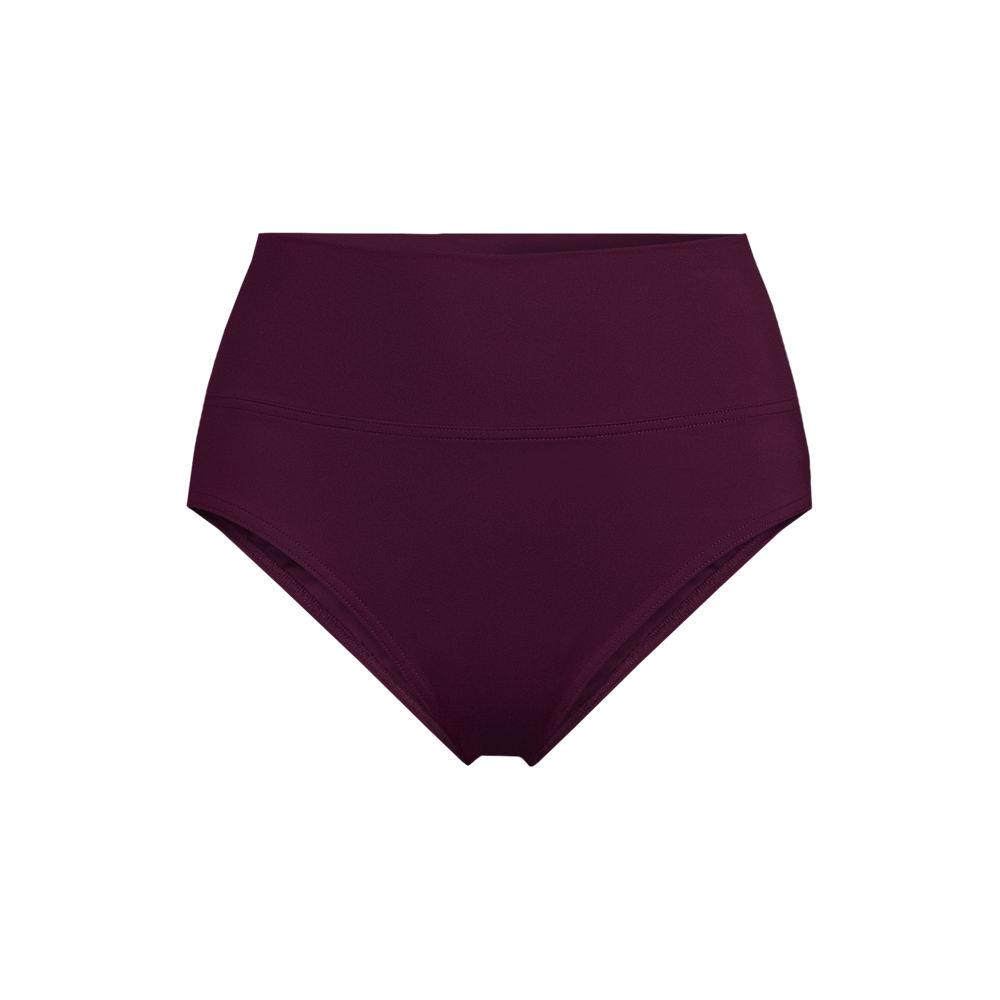 Bikinihose zum Umschlagen, High Waist, für Damen, Damen, size: regular, Lila, Nylon-Mischung, by Lands' End