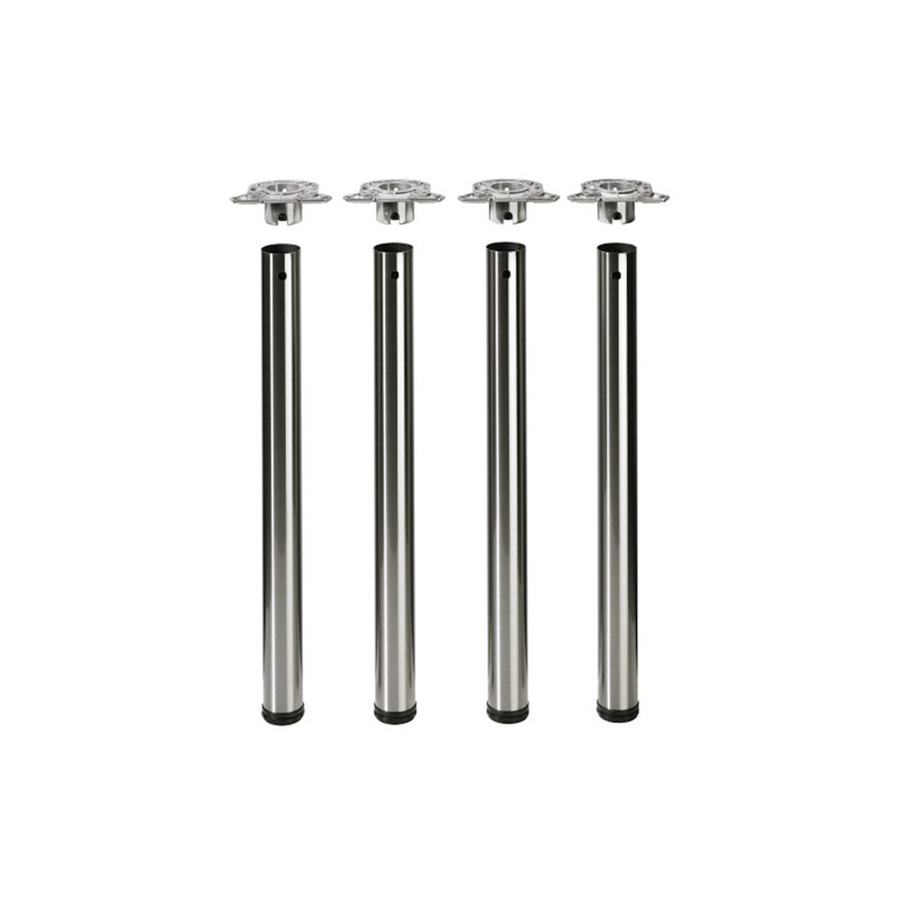 Hettich Möbel-Tischbeinset Efua, Ø 60x710mm, Belastb.je Stk. 150kg,Höhenverstellung 30mm 70135