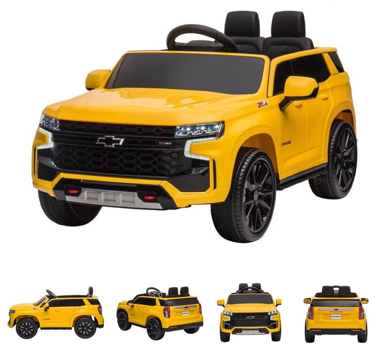 ES-Toys Kinder Elektroauto Chevrolet Tahoe EVA-Reifen Kunstledersitz Stoßdämpfer