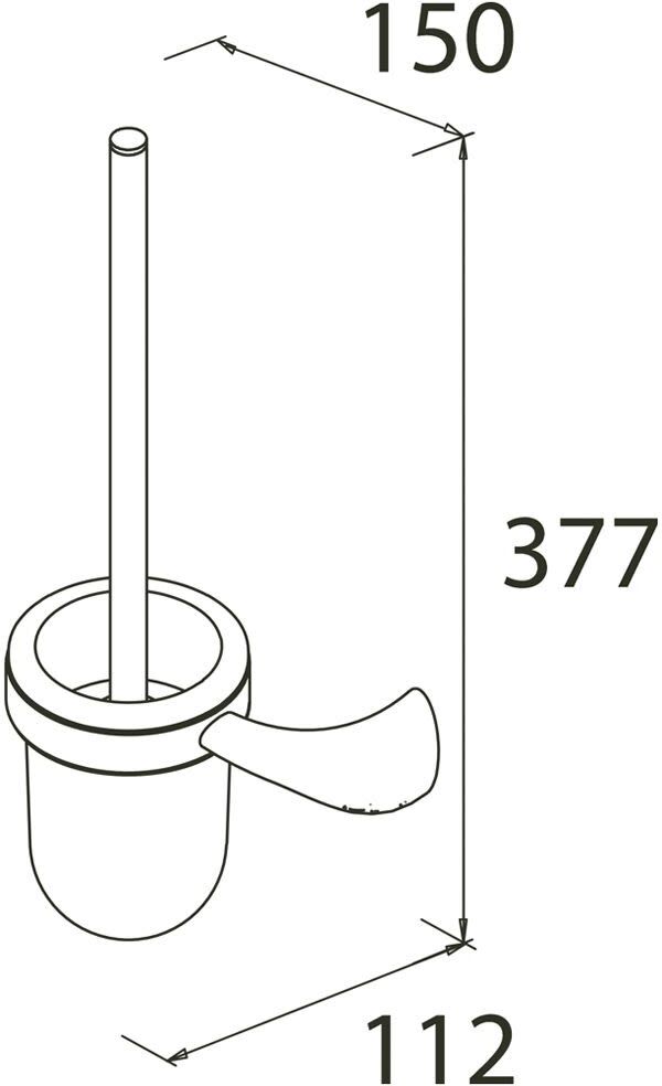 Bravat Monaco WC-Wandgarnitur, Accessoires, 858410, chrom - chrom