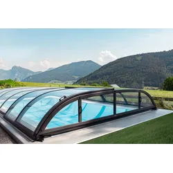 Automatische Poolüberdachung - elektrisch mit Motor SkyCover® Harmony Clear 4.7x8.5m
