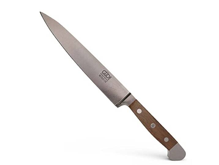 Güde Solingen - Filiermesser geschmiedet, 18 cm, Walnussholz, ALPHA WALNUSS, Doppelkropf, Handmade Germany