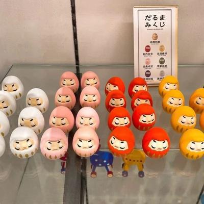 Inspired Finds Japanese Daruma Doll Mini Lucky Charm Ceramic Ornament For Home Decor pink