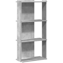 vidaXL Bücherregal 3 Böden Betongrau 60x30x120 cm Holzwerkstoff