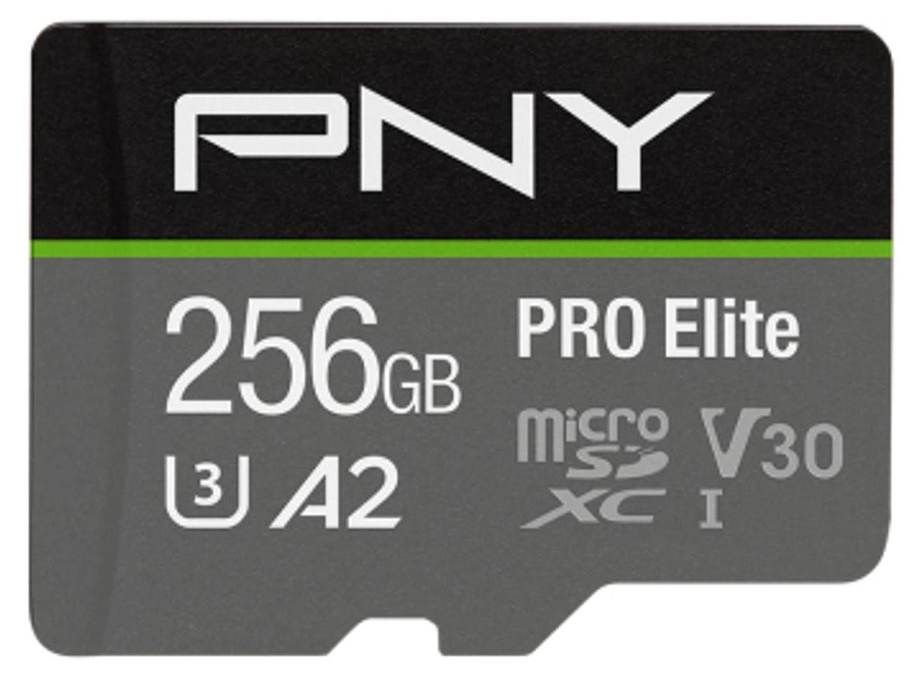 PNY Pro Elite MicroSDXC Kaart 256GB met 100MB/s Leessnelheid