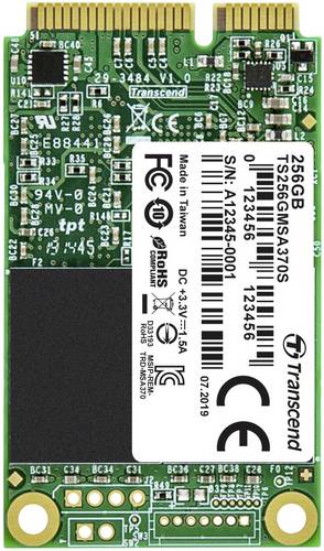 Transcend 256 GB Interne mSATA SSD SATA 6 Gb/s Retail TS256GMSA370S