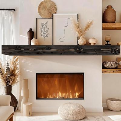 Garvee Pine Wood Wall Shelf, Floating Wall Mounted Storage Rack, Space Saving Organizer