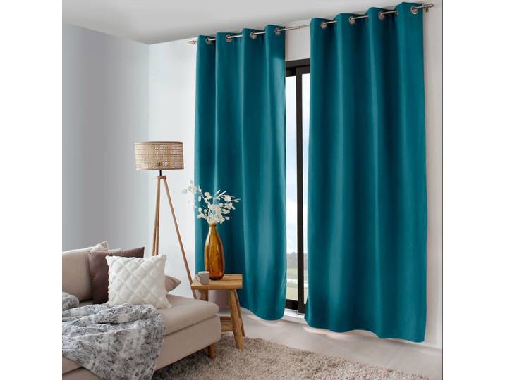 Rideau thermique bleu canard 135 x 240 cm