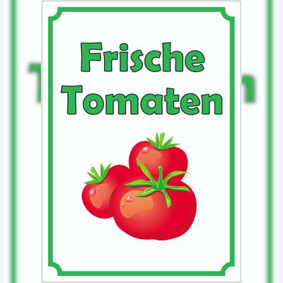 HB-Druck Frische Tomaten Aufkleber Hochkant A3 (297x420mm)