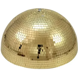 Eurolite Spiegel-Halbkugel 40cm gold motorisiert (40 cm), Spiegelkugel, Gold
