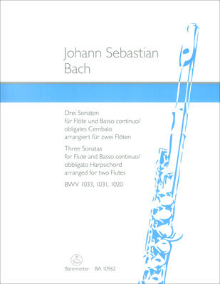 Bärenreiter Bach 3 Sonaten für 2 Flöten