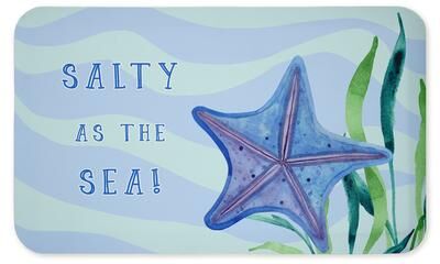 "Stupell Salty As The Sea Printed Anti-Fatigue Floor Mat, design by Audrey Jeanne Roberts, 30""x18"""