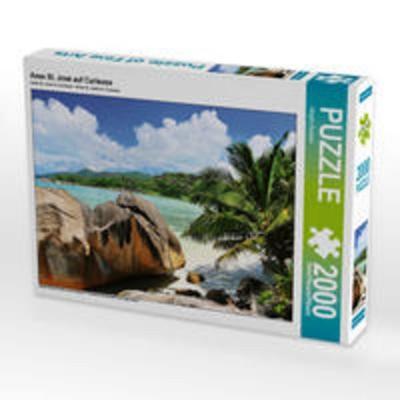 CALVENDO Puzzle Anse St. José auf Curieuse | 2000 Teile Lege-Größe 90 × 67 cm Foto-Puzzle für glückliche Stunden