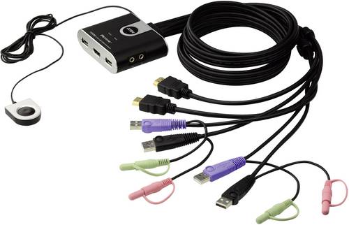 ATEN CS692-AT 2 Port KVM-Umschalter HDMI USB 1920 x 1200 Pixel