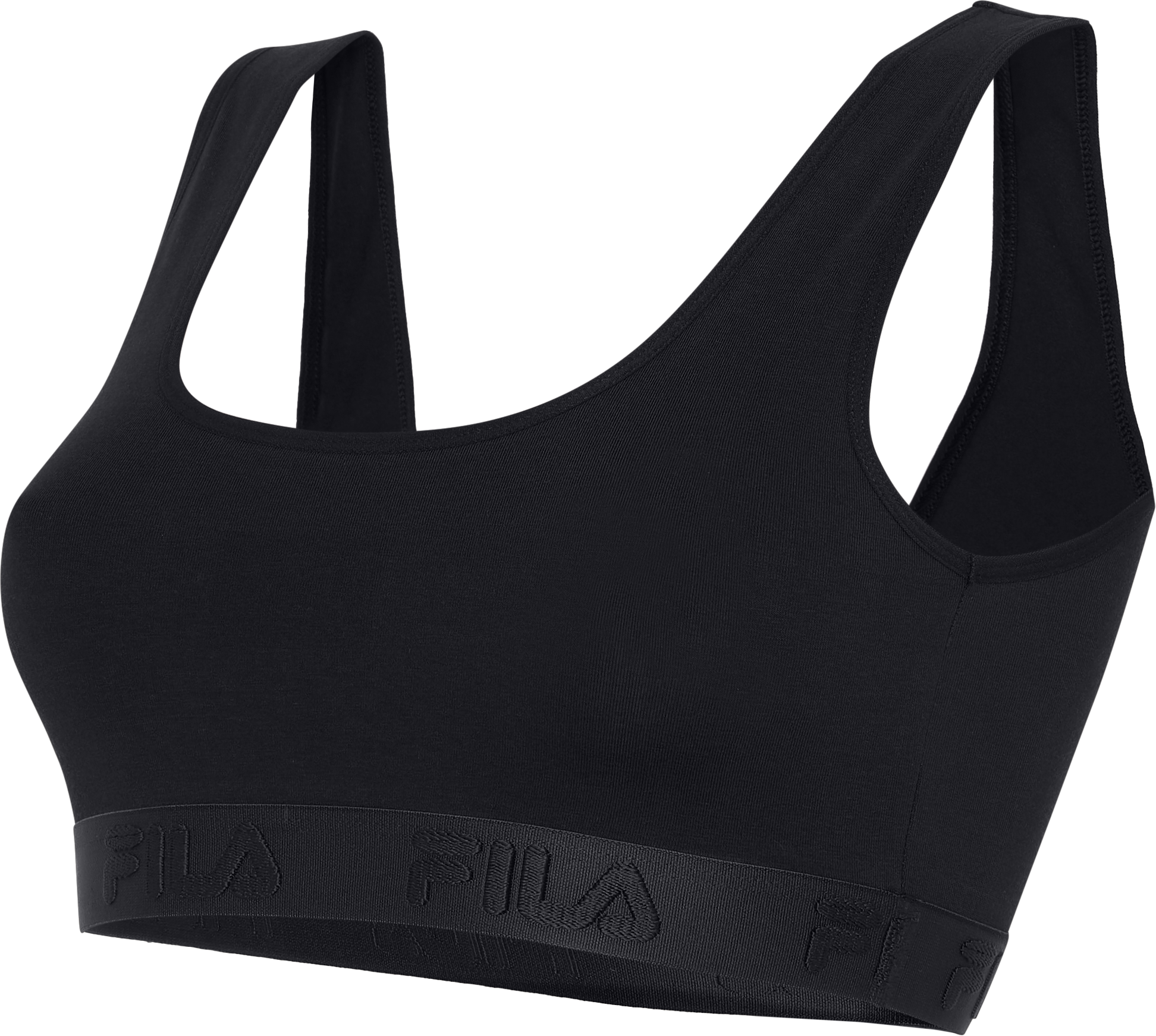 Bügelloser BH FILA, Damen, Gr. S, N-Gr, schwarz, Obermaterial: 95% Baumwolle, 5% Elasthan, BHs, elastisches Unterbrustband, Baumwollmix