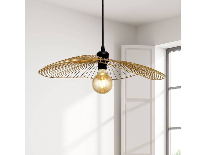 Searchlight Hängelampe Wave, dimmbar, schwarz, für Wohn- / Esszimmer, Metall, Pendelleuchte
