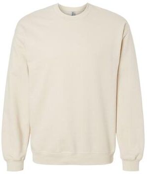 Gildan SF000 Softstyle Midweight Crewneck Sweatshirt in Sand size 3XL   Fleece