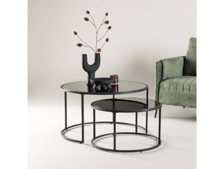 Nohr Ronde Salontafel Quan Set van 2 stuks - Zwart