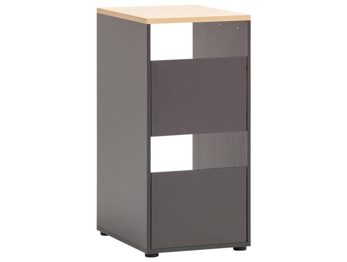 Mid.you Wäscheschrank Solea, Anthrazit, 45.1x95.8x60 cm, Waschküche, Wäscheschrank
