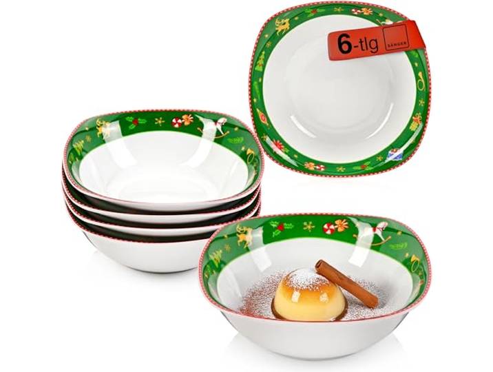 SÄNGER Müslischalen Bilgola Nussknacker Design 6 tlg, Müsli Schüssel