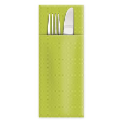 VEPATIM 50x Servietten Bestecktaschen Premium 32 x 40 cm Airlaid gelbgrün