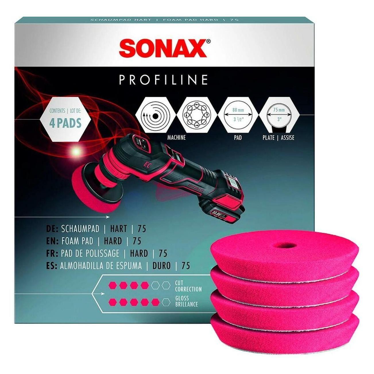 Sonax PROFILINE Polierpad, hart, Ø 90 mm, 4 (626442)