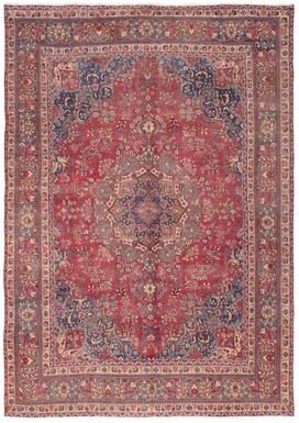 ECARPETGALLERY Hand-knotted Antalya Vintage Burgundy Wool Rug - 8'9 x 12'8
