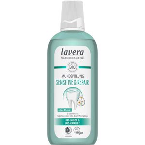 lavera Mundspülung Sensitive & Repair, ohne Alkohol, mit Fluorid, antibakteriell, 400ml