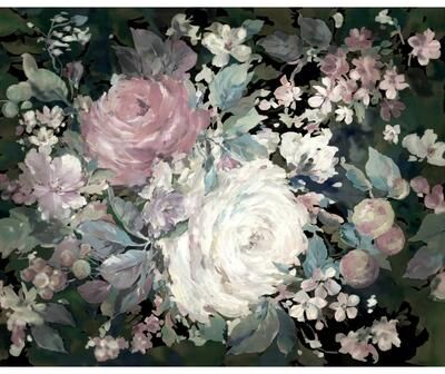 York Wallcoverings Impressionist Floral Pink Wall Mural
