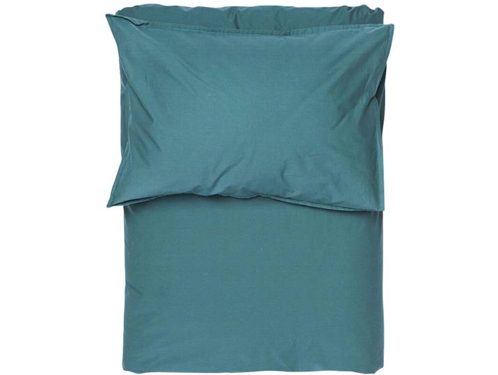Lavie Duvetbezug Louise dunkelgrün Einfarbig Baumwolle 200 x 210 cm - Material: Bio Baumwolle - Duvetbezug