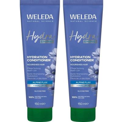 Weleda HydraShine Pflegespülung Alpen-Lein 2x 2x150 ml Haarspülung