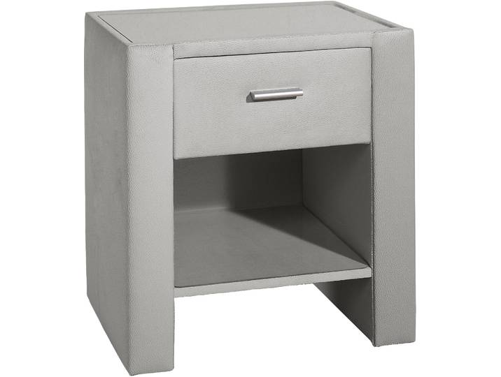 Nachttisch HOME AFFAIRE, grau (hellgrau), B:50cm H:61cm T:41cm, Tische, Nachttisch, Nachtkonsole mit 1 Schubkasten und 1 Ablagefach