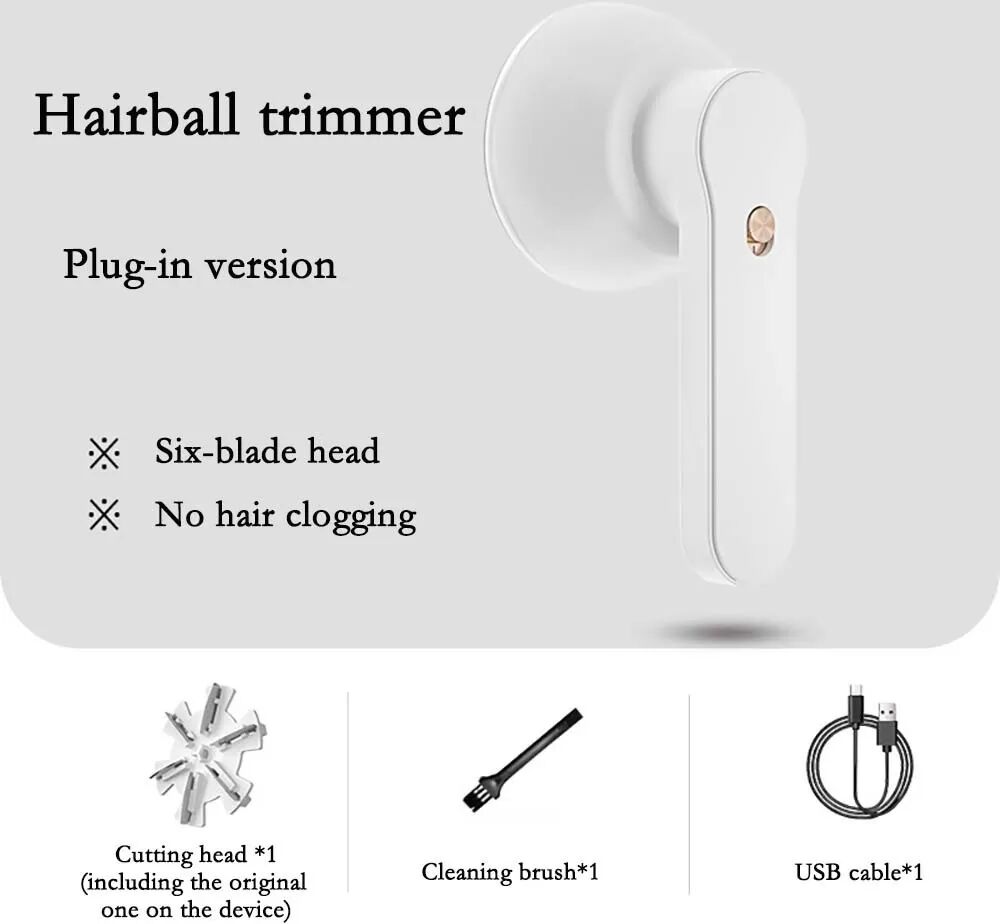 INF Rasoir Anti-Bouloches Électrique - Édition Standard : Supprime Efficacement les Peluches avec Sécurité Blanc