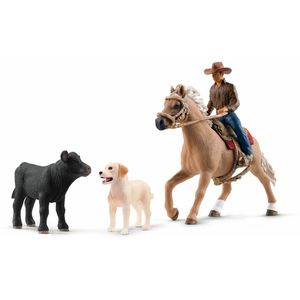 schleich Spielfigur FARM WORLD 42578, ab 3 Jahre, Westernreiten, 5-13,5 cm, 6 Teile