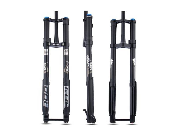 26 27.5 29 Mountainbike Federgabel 180mm Federweg Luftfedergabel Gerade/Konisches Upside-Down-Gabel Downhill Doppelte Schulter Vordergabel Steckachse 15*110mm Boost Dämpfungseinstellung(Tapered)