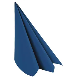 VEPATIM 100x Servietten Airlaid 40x40cm 1/4 -Falz stoffähnlich hochwertig dunkelblau
